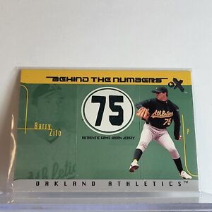 2003 EX Behind The Numbers Game-Used Jersey Number /199 Barry Zito #BTNGU-BZ