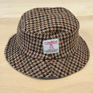 Harris Tweed Blackstock & Weber Gloverall Sombrero Cubo Marrón Negro Lana Inglaterra - Imagen 1 de 6