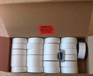 GARVEY 25-88 25-99 2516 WHITE LABELS 1,000/ROLL 21,000/BOX WITH INK ROLLER - Picture 1 of 1