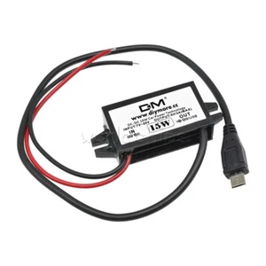 DC-DC Car Charger Converter Module 12V To 5V 3A 15W with Micro USB Cable - Picture 1 of 7