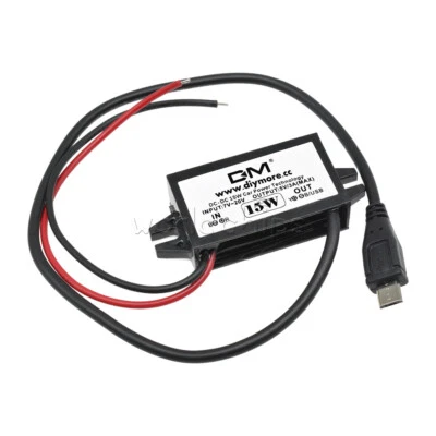 DC-DC Car Charger Converter Module 12V To 5V 3A 15W with Micro USB Cable - Image 1 of 4