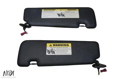 2008 - 2011 BMW E88 128I 135I CONVERTIBLE BLACK FRONT LEFT & RIGHT SUN VISOR OEM - Imagem 1 de 4