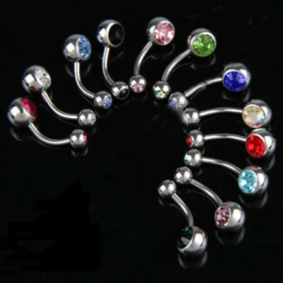 Wholesale 12pcs/Set Surgical Steel Navel Belly Button Ring Body Piercing Fashion - Image 1 of 4