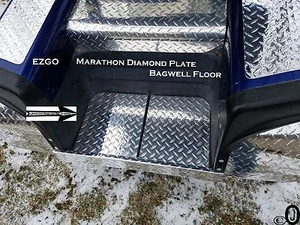 Carro de golf Ezgo marathon pulido aluminio placa de diamante cubierta de piso bagwell - Imagen 1 de 5