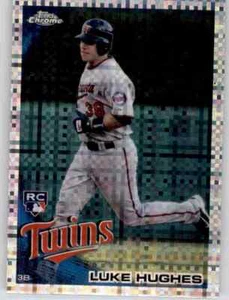 2010 Topps Chrome X-Fractor Luke Hughes Rookie RC Prism Refractor Twins #187 - Imagen 1 de 2
