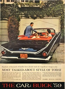 Buick '59 LeSabre Invicta Electra Convertible Family Vintage Print Ad 1959 - Picture 1 of 5