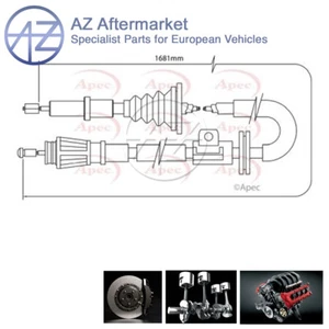 Fits Volvo V70 850 S70 2.0 2.3 2.4 2.5 TDi AZ Rear Hand Brake Cable 9209756 - Picture 1 of 2
