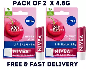NIVEA Shine Lip Balm (4.8g), with Shea Butter Natural Oils and Vitamins UK X 2 - Picture 1 of 7
