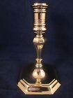 Baldwin Brass Candlestick Candle Holder 6.75" Tall Octagonal Base Forged America