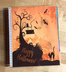 Black Cat Happy Halloween Fall Cover Set 4 use w Erin Condren Planner~ - Picture 1 of 4