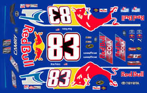 #83 Brian Vickers Energy Drink 2009  1/64th HO Scale Waterslide Nascar Decals