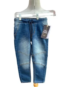 TRUE INDIGO NWT STRETCH KNIT DENIM GIRLS 5 POCKETS ALL SEASON PULL ON DRAWSTRING - Picture 1 of 13