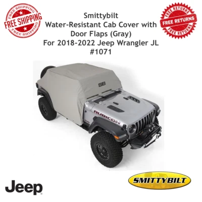 Smittybilt Water-Resistant Cab Cover w/Door Flaps For 2018-22 Jeep Wrangler JL - Изображение 1 из 4