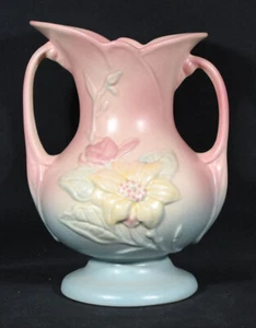 Hull Pottery Magnolia Vase 3-8 1/2 Pink Blue No Crazing Rim Chips - Picture 1 of 6