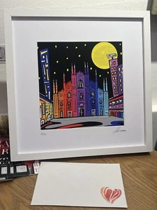 MILANO - Collezione Il Giro D’Italia. Stampa Fine Art 20x20 Delle Città Italiane - Foto 1 di 9