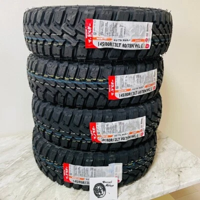 MUDSTAR RADIAL M/T 145/80R12 80/78N Set of 4 mini track Hijet Sambar Acti Carry - Image 1 of 4