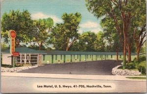 Postal de Nashville, Tennessee de 1950 LEE MOTEL Highway 41 Roadside LINO sin usar - Imagen 1 de 2