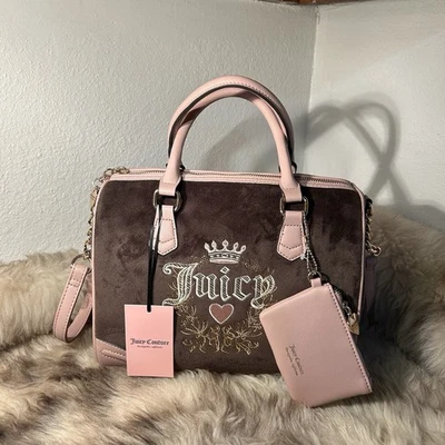 Bolso/cartera Juicy Couture Heritage nueva con etiquetas - terciopelo chocolate Foto 1 de 4