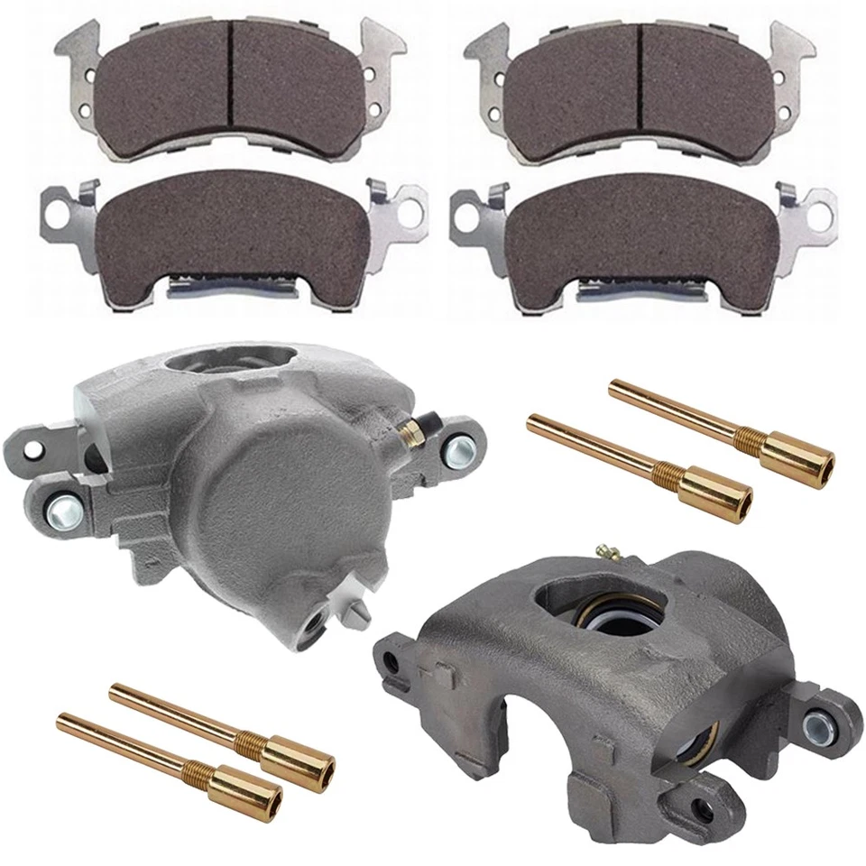 Kit de pinza de freno cargada IMCA 69-77 GM con pastillas de freno negras Hawk Foto 1 de 4