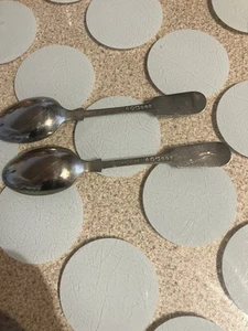 2 Antique Venetian Silver Teaspoons tableware Nice Condition 25 Grams - Picture 1 of 7