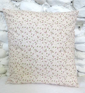 Cushion Cover, Floral, Cotton , Pink, Green, Red, White, Leaf, Berry, 16" x 17" - Picture 1 of 12