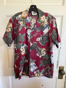 Vintage Hilo Hattie Shirt Mens S Hawaiian Harley Davidson Embroider 100% Cotton - Picture 1 of 6