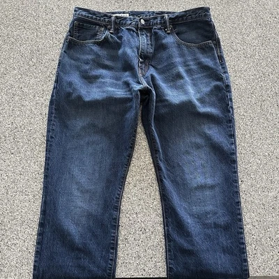 Gap 1969 Jeans Men’s 38x32 Standard Fit Worn Dark Wash Straight - Image 1 of 4