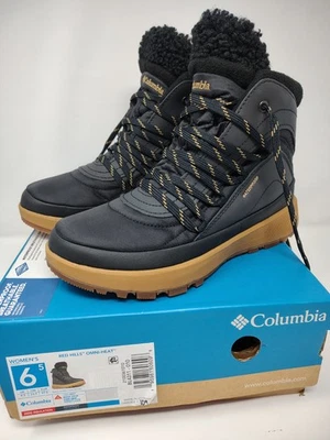 Womens Size 6 1/2 Boots Columbia Red Hills Omni-Heat Black Sahara Waterproof 6.5 - Image 1 of 4