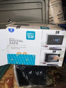 New Pen Gear Small Digital Safe Electronic Lock Backup Key Black Money Valuables - Picture 1 of 3