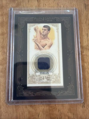 2012 Topps Allen And Ginters World Champion Michael Phelps Mini Framed Relic! - Image 1 of 2