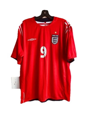 England 2004-2006 Road Shirt Soccer Jersey Umbro Size XL Men #9 ROONEY - Image 1 of 4