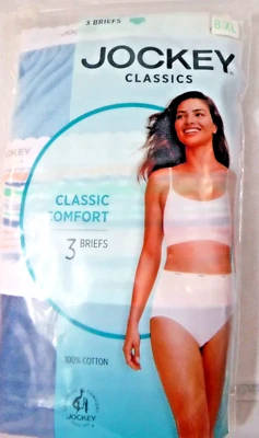 Jockey Classics 3 Briefs white elastic waistband size 8 blue stardust mix - Image 1 of 4