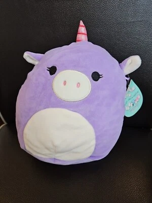 Peluche Kellytoys Original Squishmallows 8" 2018 Astrid the Unicorn púrpura Foto 1 de 4