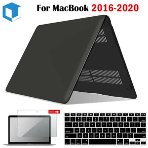 Für Apple Macbook Air Pro M1 13,3"" 16"" schwarz gummiert Hartschalenhülle Hülle - Bild 1 von 14