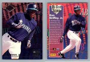 1994 Fleer Ultra On-Base Leader Beautiful Foil Card 6 Ken Griffey Jr Mariners - Bild 1 von 1