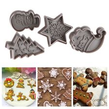 Snowflake Snowman 3D Cookie Baking Moulds Christmas Biscuit Mold Cookie Cutter