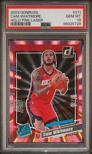 2023-24 Donruss Cam Whitmore /50! Pink Holo Laser! Rated Rookie! No. 211 PSA 10 - Picture 1 of 2