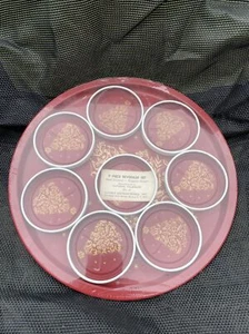 Vintage SEALED Metal Tray and Beverage Set National Toleware Christmas - Picture 1 of 3