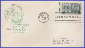 USA4 # 963 ADDR HOUSE OF FARNAM FDC   Salute to Youth - Picture 1 of 1