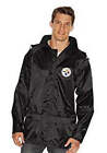 Pittsburgh Steelers Men's Full Zip Black Dugout Waterproof Rain Jacket