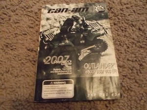 2007 Can-Am Outlander 500 / 650 800 EFI Owners Manual - Picture 1 of 3