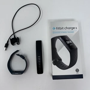 Fitbit Charge 3 Large Extra Band Charger Original Box Inserts Broken For Parts - Picture 1 of 10