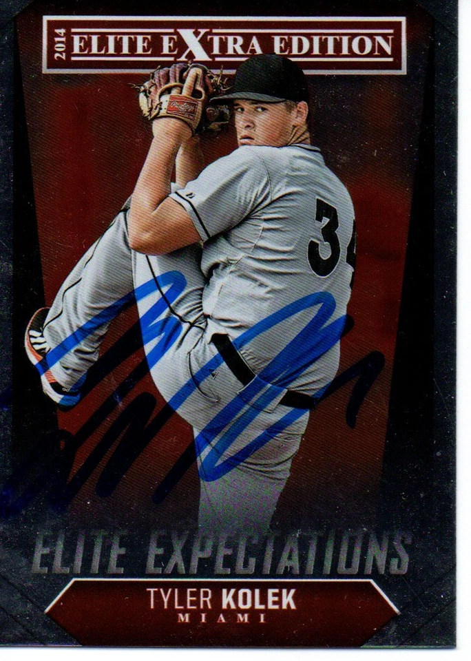 Tyler Kolek Miami Marlins 2014 Panini Elite Expectations Signed Card - Image 1 of 1