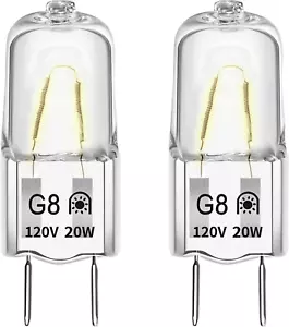 Microwave Light Bulb 20W G8 for GE Samsung Kenmore Maytag Elite, 2 Pack - Picture 1 of 12