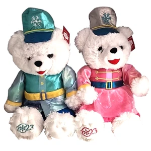 Holiday Time Walmart PELUCHE COPO DE NIEVE 2023 OSO Cascanueces Blanco NIÑO Y Niña *NUEVO* - Imagen 1 de 9