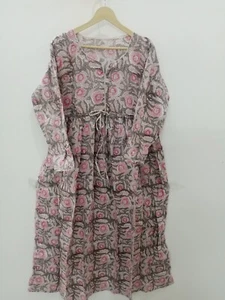 Caftan block print,Caftan dress, Caftan for women,Robe,Boho Kaftan,indian Caftan - Picture 1 of 8