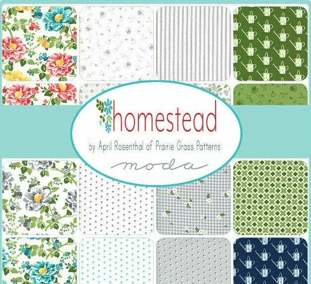 HOMESTEAD 3 charm packs April Rosenthal MODA fabrics quilting sew retro 24090PP - Image 1 of 4