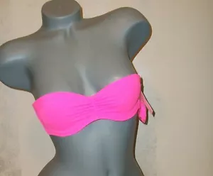 Neu mit Etikett Victoria Secret Bikini-Top schockierend pink 32A Bandeau-Badeanzug - Bild 1 von 4