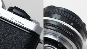 ⏯️ *Rare! D Mark* Nikon FM Silver 35mm Film SLR Camera 50mm f/1.8 Pancake Lens - Picture 1 of 15