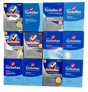 TurboTax Multi-Year Lot Plus Quicken & Broderbund Products | Windows Legacy OS - Afbeelding 1 van 2